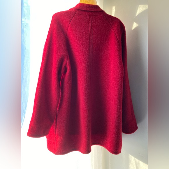 Talbots SIMPLY GORGEOUS 100% Wool, Red Petite Winter Jacket ❤️ Size Small - Picture 2 of 11
